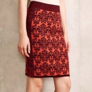 Anthropologie Jacquard Sweater-knit Skirt